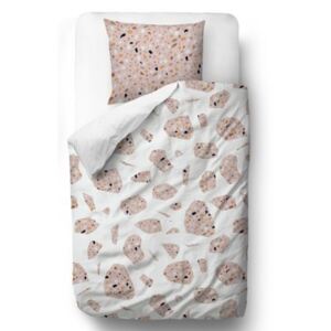 Povlečení terrazzo love pink n1 blanket: 135 x 200 cm pillow: 80 x 80 cm