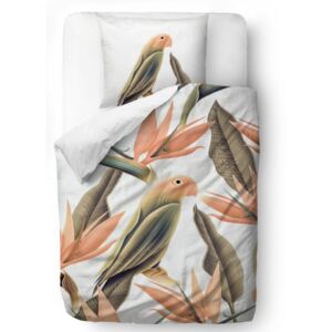 Povlečení orange parrot blanket: 135 x 200 cm pillow: 80 x 80 cm