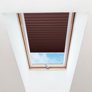 Plisé roleta na střešní okna, Průsvitná, Čokoládová, P 007 , 30 x 50 cm