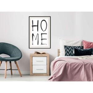 Plakát v rámu - Jednoduše doma (svisle) - Simply Home 20x30 Černý rám s passe-partout
