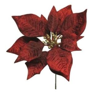 Poinsettia ANNELI květ umělá červená 18cm