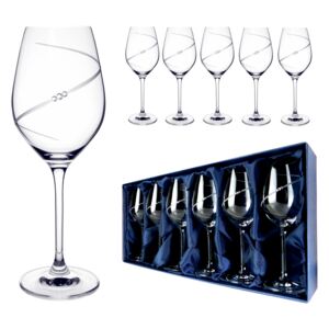 A-KRISTAL Silhouette - skleničky na víno se Swarovski® Elements | sada 6 sklenic