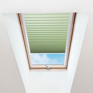 Plisé roleta na střešní okna, Průsvitná, Olivová, P 018 , 70 x 50 cm