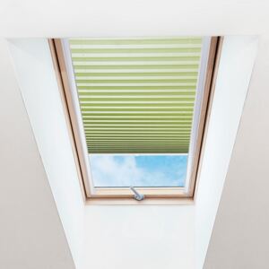 Plisé roleta na střešní okna, Průsvitná, Limetková, P 021 , 20 x 50 cm