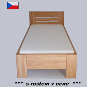 Vančat CZ postel Matěj - masiv buk 4cm