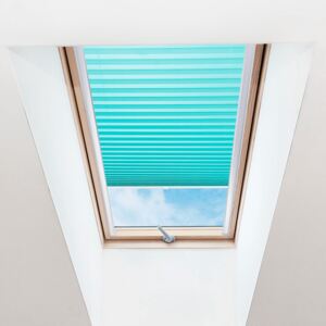 Plisé roleta na střešní okna, Průsvitná, Tyrkysová, P 022 , 20 x 50 cm