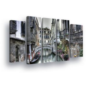 GLIX Obraz na plátně - Černobílé Město 2 x 30x80 / 3 x 30x100 cm