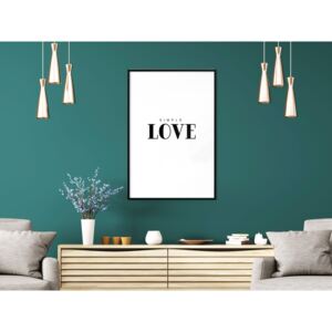 Plakát v rámu - Jednoduchá láska - Simple Love 20x30 Černý rám