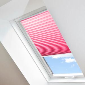 Plisé roleta na střešní okna, Neprůhledná, Růžová, P 22247 , 60 x 70 cm