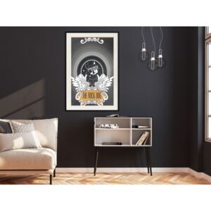 Plakát v rámu - Super buldok - Cool Bulldog 40x60 Černý rám s passe-partout
