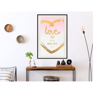 Plakát v rámu - Všudypřítomná láska II - Ubiquitous Love II 20x30 Černý rám s passe-partout