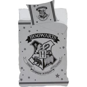 Setino • Bavlněné ložní povlečení Harry Potter - šedé - 100% bavlna - 70 x 90 cm + 140 x 200 cm