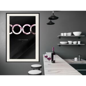 Plakát v rámu - Coco - Coco 20x30 Černý rám s passe-partout