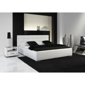 Čalouněná postel VERA 180x200 - bílá , černá Barva: bílá