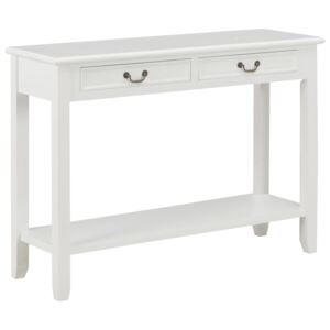 Konzolový stolek bílý 110 x 35 x 80 cm dřevo