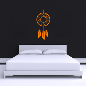GLIX Lapač snů - samolepka na zeď Oranžová 30x15 cm