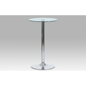 Barový stůl AUB-6070 CLR sklo / chrom