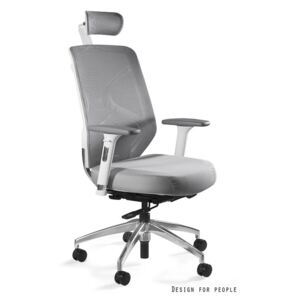 UNIQUE Kancelářská židle HERO, bílá/síťovina/tkanina