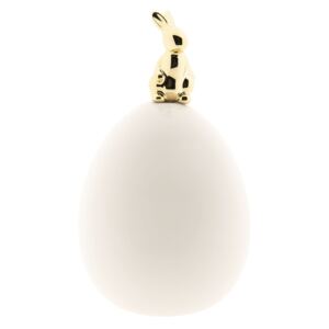 Velikonoční dekorace Zlatý králík na vejci - Ø 12*20 cm