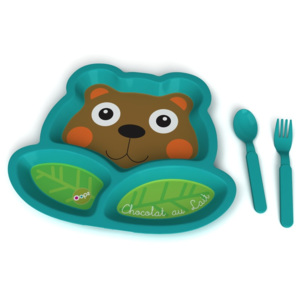 O-OOPS O-OOPS Plates with Compartments! 15558-Owl Mr. Wu