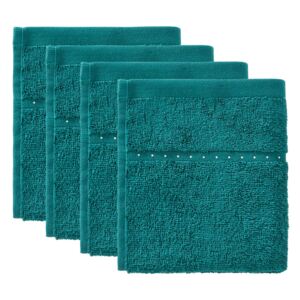 MIOMARE® Froté ručník, 30 x 50 cm, 4 kusy (petrolejová s kamínky)