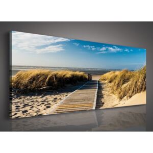 Postershop Obraz na plátně: Cesta na pláž - 145x45 cm