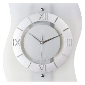 Luxusní skleněné nástěnné hodiny JVD N11 vlnka