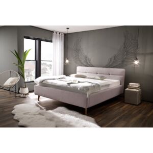 Čalouněná postel Lotte růžová 180x200 s úložným prostorem