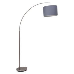 Brilliant 13258/22 CLARIE - Stojací lampa s šedým textilním stínidlem, 180cm výška