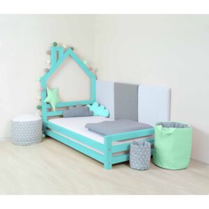 Benlemi Dětská postel domeček Wally 120x160 cm Barva: Tyrkysová
