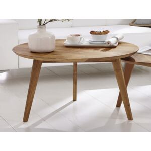 Kulatý konferenční stolek II z dubového masivu OLPE - skandinávský design