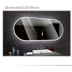 Koupelnové zrcadlo s LED podsvětlením 60x40 cm HAMBURG