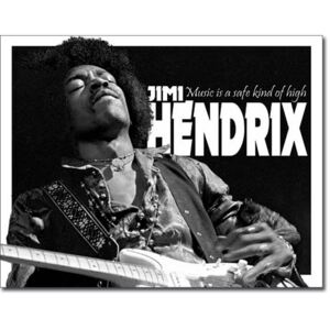 Plechová cedule: Jimi Hendrix (music) - 30x40 cm