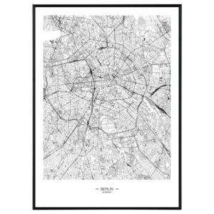 Berlin map - 50x70 cm Obraz