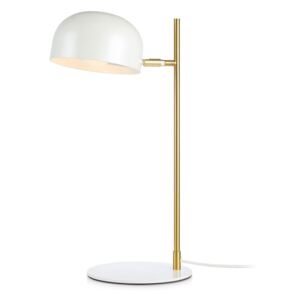 Bílá stolní lampa se stojanem v měděné barvě Markslöjd Pose Table 1L