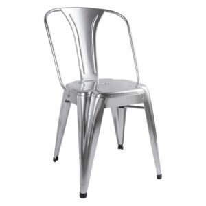 Time for home Stříbrná kovová jídelní židle Atago