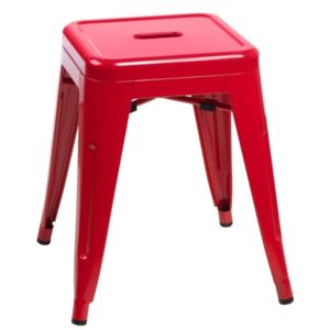 Stolička PARIS červená inspirovaná Tolix