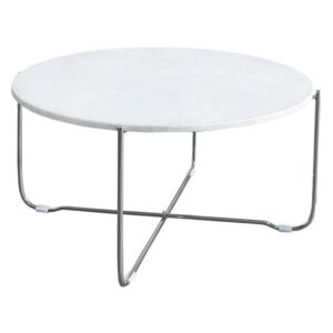 Konferenční stolek Morami 62 cm, bílá/stříbrná