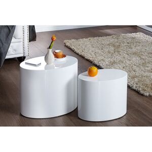 2SET odkládací stolek DIVISION bílý Nábytek | Obývací pokoj | Odkládací stolky