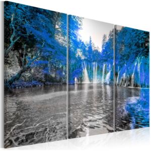Obraz Modrý vodopád + háčky a hřebíčky ZDARMA Velikost (šířka x výška): 90x60 cm