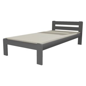 Dřevěná postel VMK 2A 90x200 borovice masiv - šedá