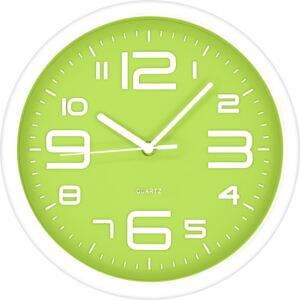 Postershop Nástěnné hodiny: Zeleno-bílé (2) - 40 cm