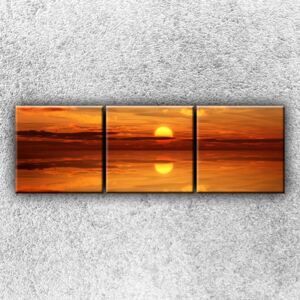 Zlaté slunce 2 (75 x 25 cm) - Třídílný obraz