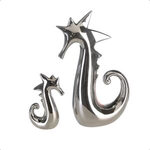 Dekorativní soška SEAHORSES – stříbrná