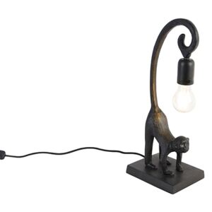Vintage stolní lampa černá - Monkey Hale