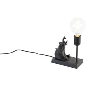 Vintage stolní lampa černá - Elefant Sidde