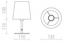MINNIE stolní bílá lampička chrom 230V E14 15W - RED - DESIGN RENDL
