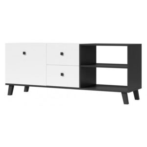 TV stolek/skříňka Milcombe M4 (bílá + černá)