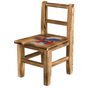 AD230 dřevěná dětská židle masiv borovice Drewmax (Kvalitní nábytek z borovicového masivu)