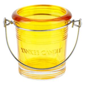 Yankee Candle - svícen Glass Bucket žlutý